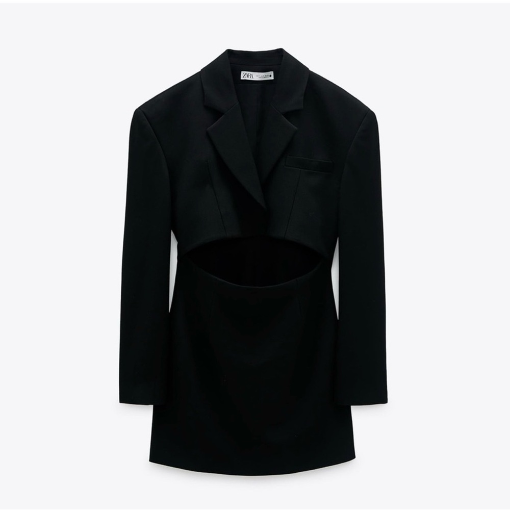 Zara Women's Black Blazer Dress